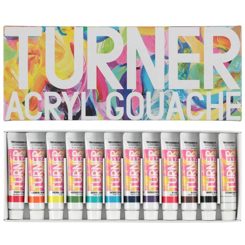 Turner Acrylic Paint Set Japanesque Artist Acryl Gouache - Based on  Traditional Japanese Colors From Nature, Coarse, Rough, Gritty Texture -  [Set of