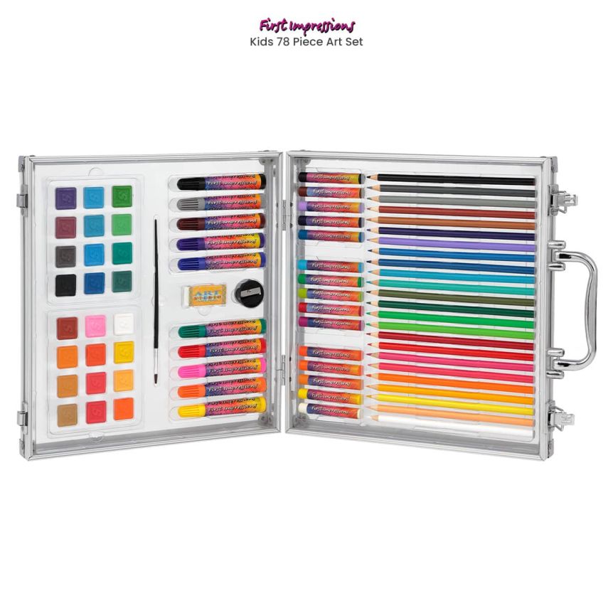 First Impressions Kids 78 Piece Art Set