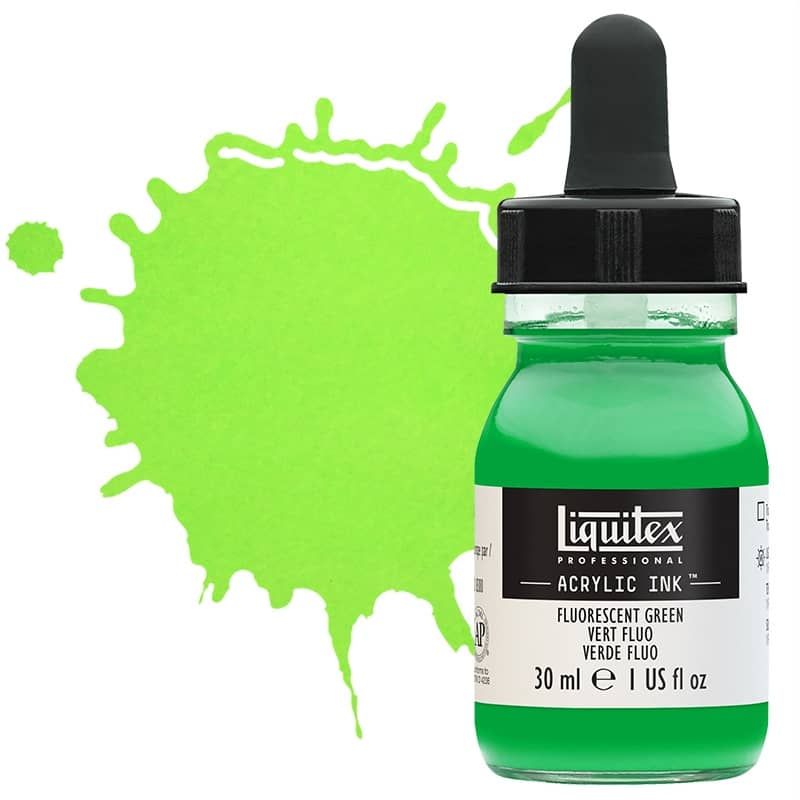 Liquitex Professional Acrylic Ink 30ml Bottle Fluorescent Green