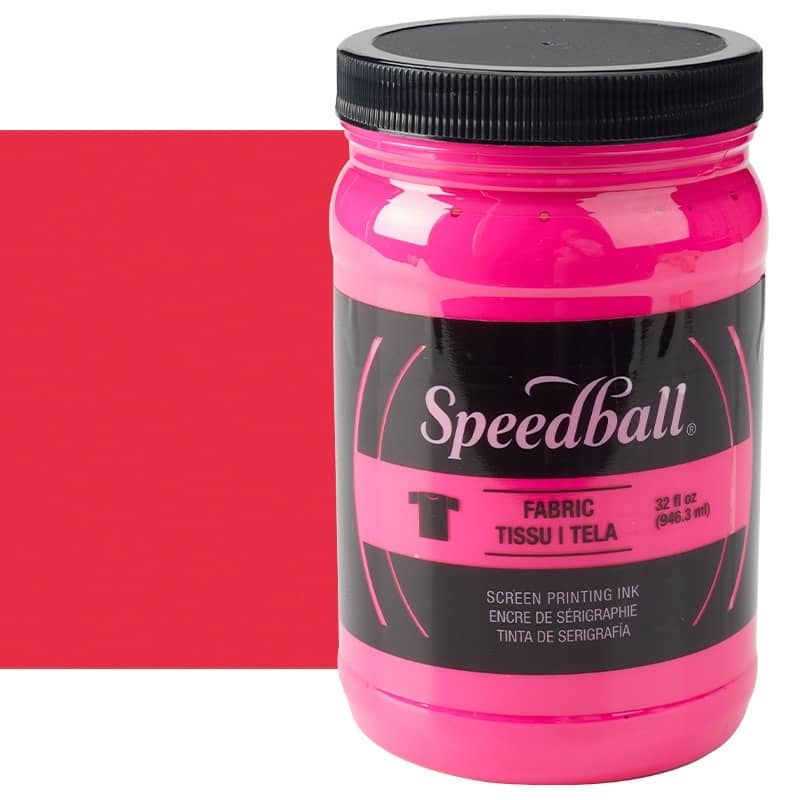 Speedball Fabric Screen Printing Ink 32 oz Jar - Fluorescent