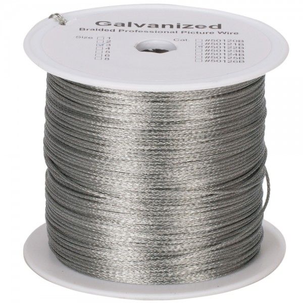 Braided Galvanized Picture Wire #3, 5 lb. Spool 1,125 Feet