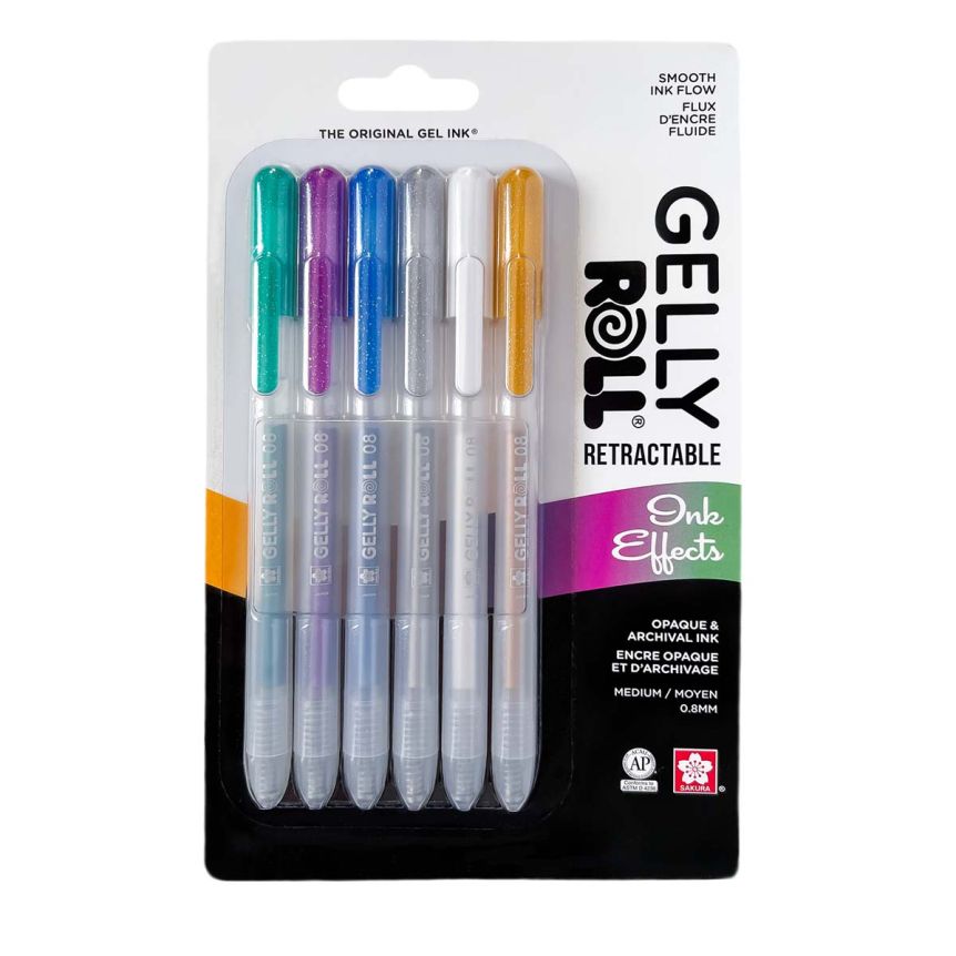 Gelly Roll Retractable Pen Ink Effects Set of 6