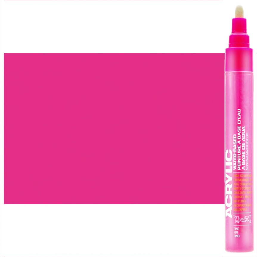 Montana refillable acrylic paint markers with replaceable tips - Gleaming Pink