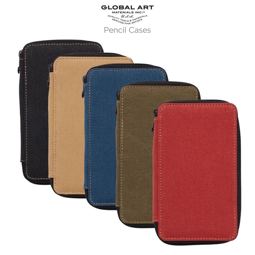 Global Art Pencil Cases, Canvas Material