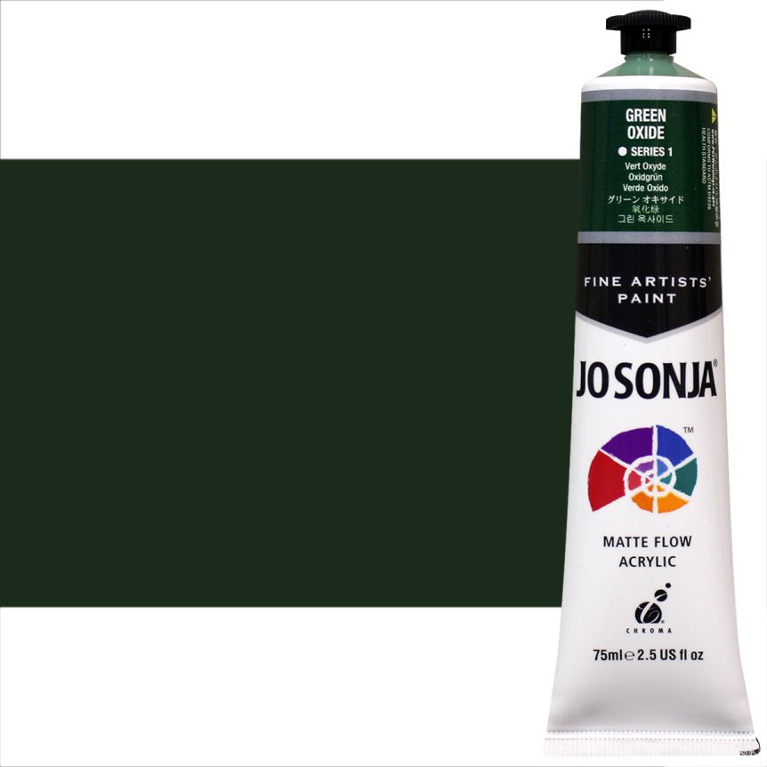 Jo Sonja Matte Acrylic - Green Oxide, 75ml Tube