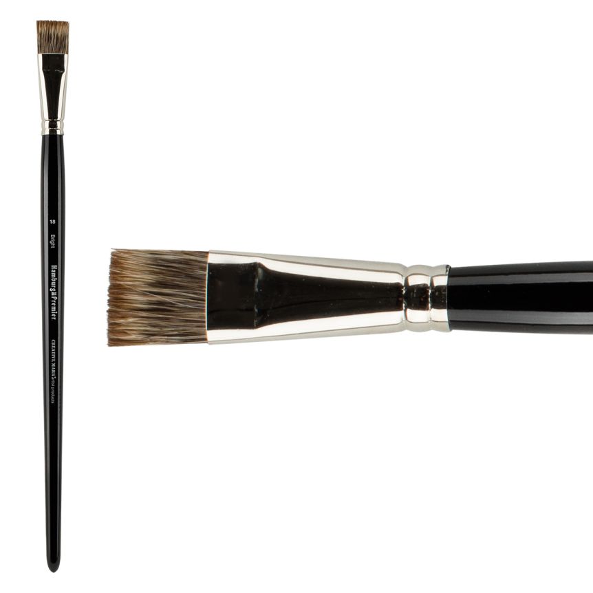 Hamburg Premier PRO Handmade Brush, Bright Size #18