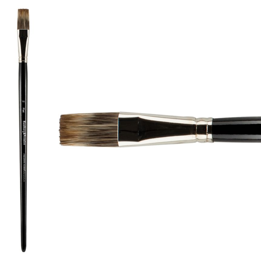 Hamburg Premier PRO Handmade Brush, Flat Size #16