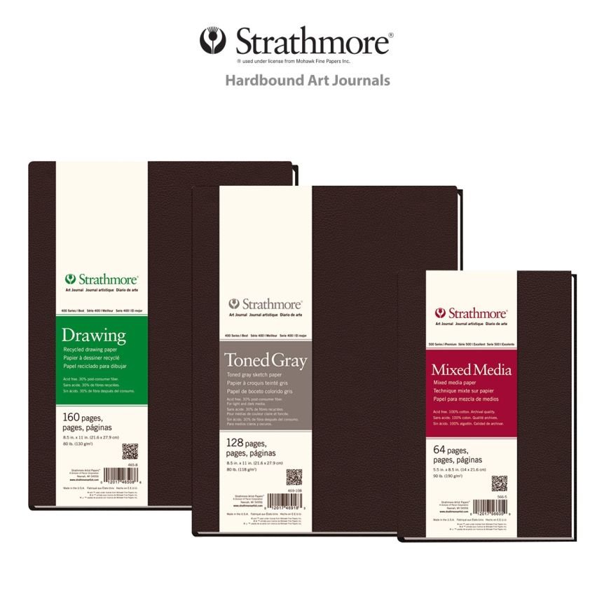 Strathmore Toned Sketch Paper Pad, 400 Series, 5.5in x 8.5in, 50 Sheets, Tan  