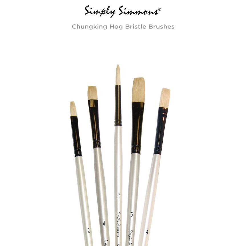 Simply Simmons Chungking Hog Bristle Oil & Acrylic Brush Fan LH #2
