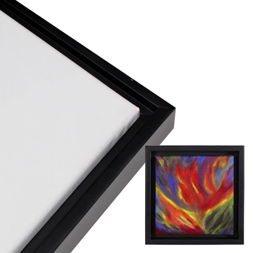 Illusions Floater Frame, 8x10 Black - 1-1/2 Deep
