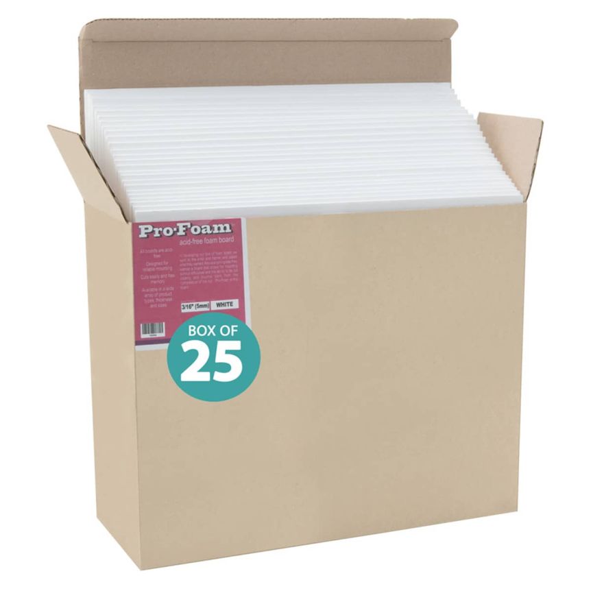 Jerry's Pro Foam Board Box of 25 11x14 (3/16 In Thick) White