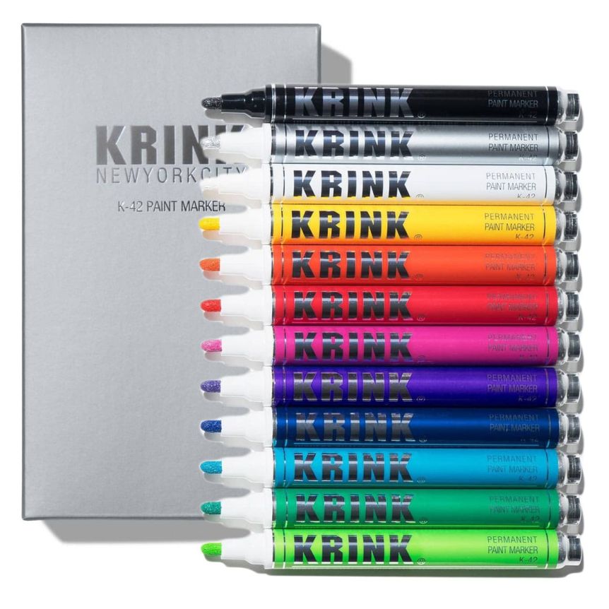 Krink K-42 Paint Marker Box Set of 6 Colors, 4.5mm Bullet Tip