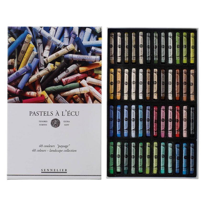 Sennelier Extra-Soft Pastel Full Stick Wooden Box Set, 100-Colors,  Landscape Colors 