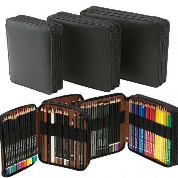 120 Slots Colored Pencil Case with Compartments Pencil Holder for