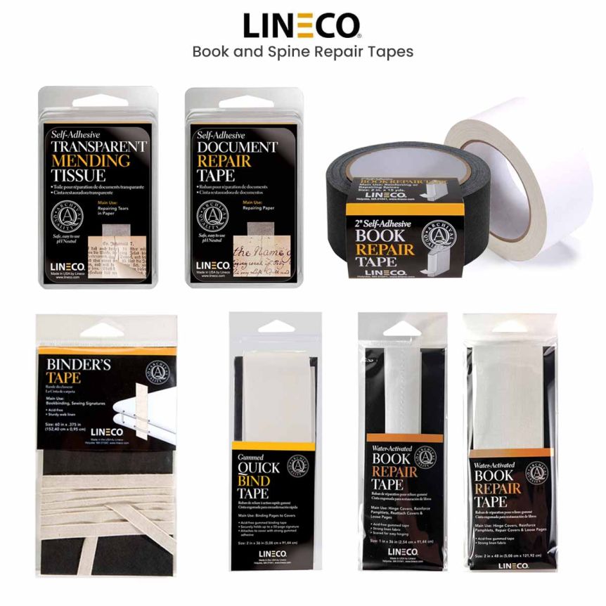 Lineco Self Adhesive Book Repair Tape - White
