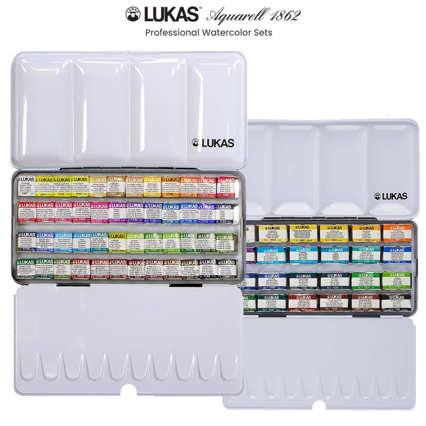 Lukas Aquarell 1862 Watercolor Paint - Exclusive Fine Art Watercolor Paint  for Artists, Canvas, Pads, Gradient Effects, & More! - [Gamboge - 24 ml] 