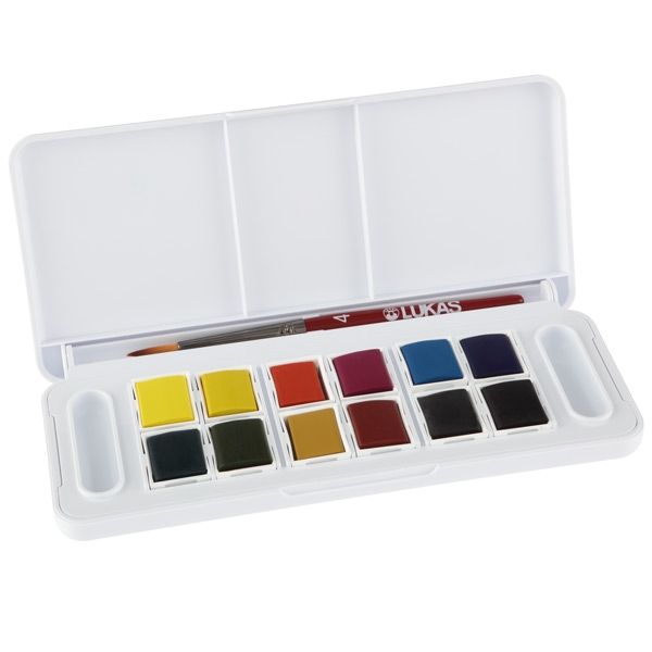 FCLUB Empty Watercolor Tins Palette - Medium Watercolor Palette Paint Case for Holding 36 Half Pans or 21 Full Pans