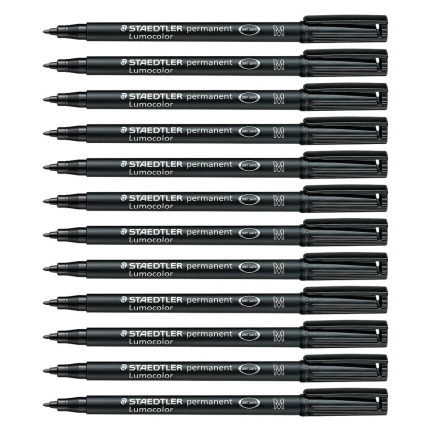 STAEDTLER Lumocolor Permanent Marker Pens Medium #M317 - Black