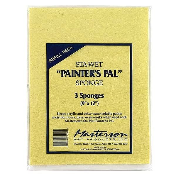 Masterson Sta-Wet Palette with Airtight Lid Keeps Paint Wet Fresh for Days,  with Pack of 30 Acrylic Paper 8 1/2 in. x 7 in, and Pack of 3 Handy