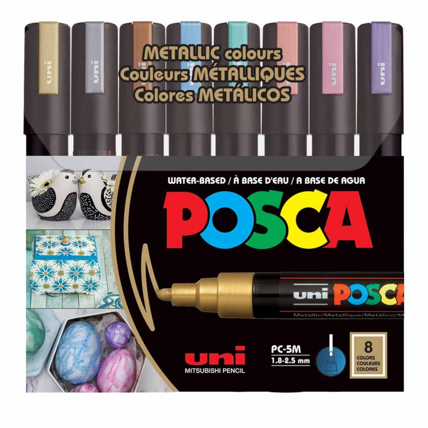 8 Posca Paint Markers, 5M Medium Posca Markers with Reversible Tips, Posca  Marker Set of Acrylic Paint Pens, Posca Pens for Art Supplies, Fabric  Paint, Fabric Markers, Paint Pen, Art Markers