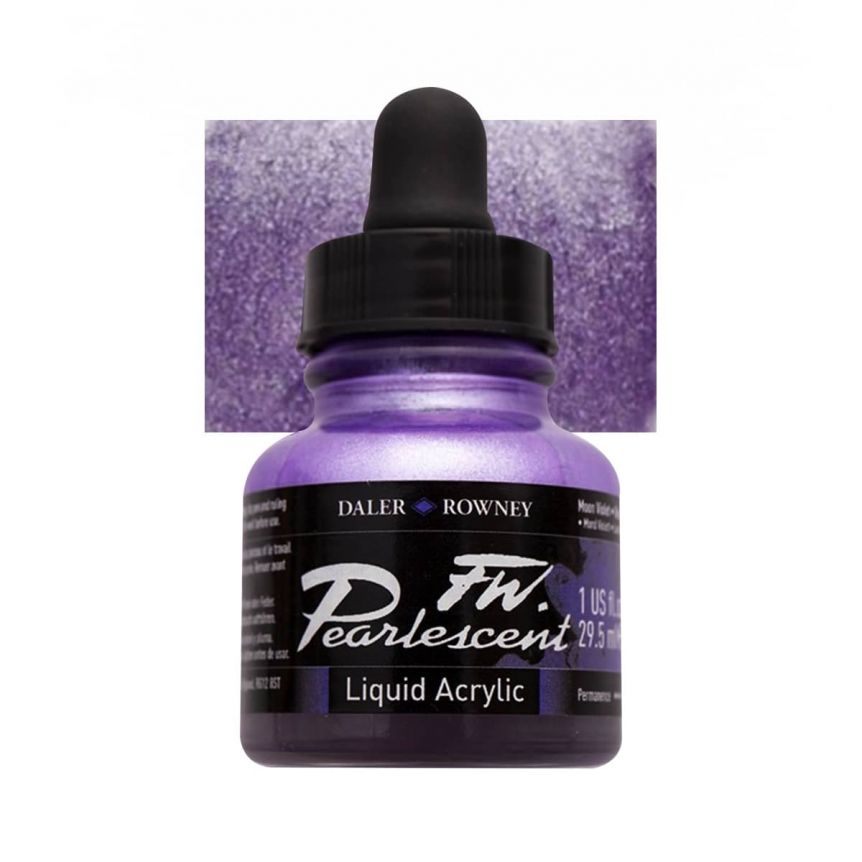 Daler-Rowney FW Pearlescent Acrylic Ink 1 oz Moon Violet
