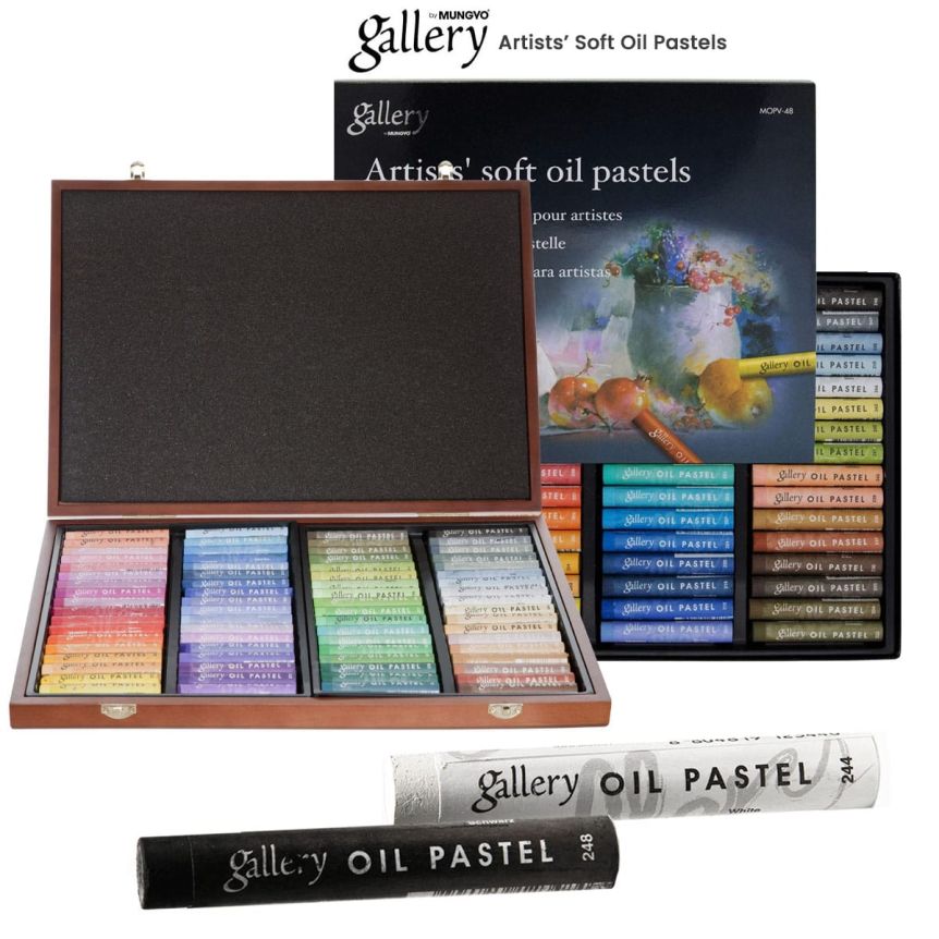 MUNGYO Oil Pastels for Artists Set of 48 Assorted Colors MOP-48