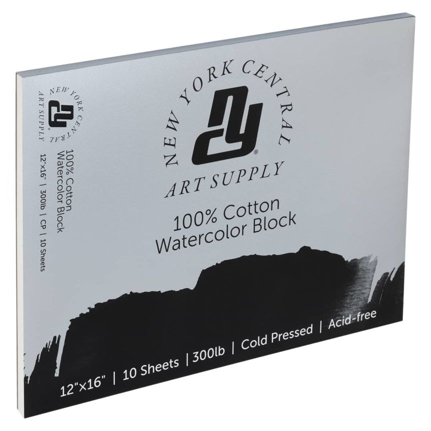 New York Central Watercolor Block 300lb Cold Press - 12" x 16" (Pack of 10)