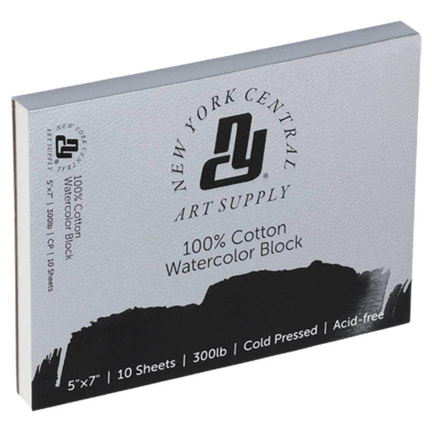 New York Central Watercolor Block 300lb Cold Press - 5" x 7" (Pack of 10)