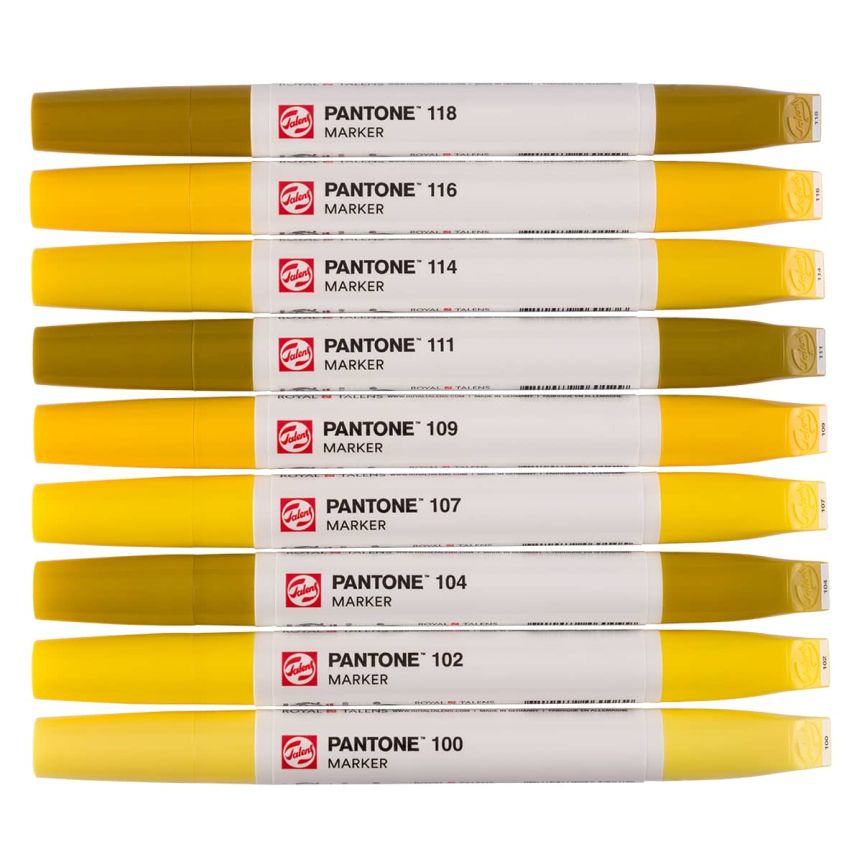 Pantone Dual Tip Marker Yellow Set of 9