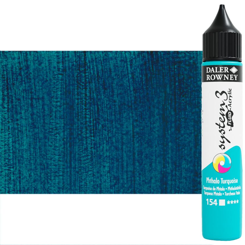 Daler-Rowney System3 Acrylic Ink 29.5ml Phthalo Turquoise