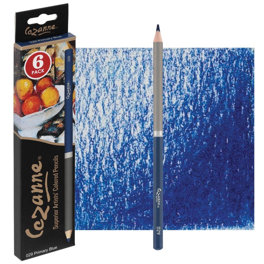 Cezanne Colored Pencils - Primay Blue, Box of 6 (Creative Mark