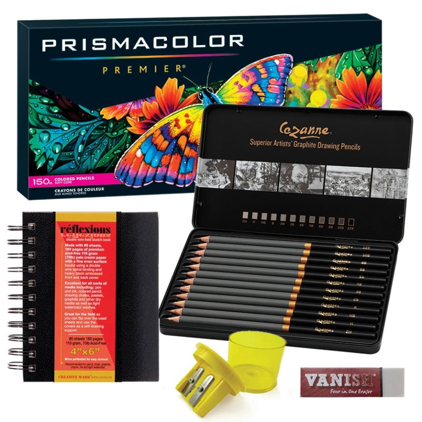 Prismacolor Premier Colored Pencils 12-Count & 2 Eraser Sets 3 Count Each  New