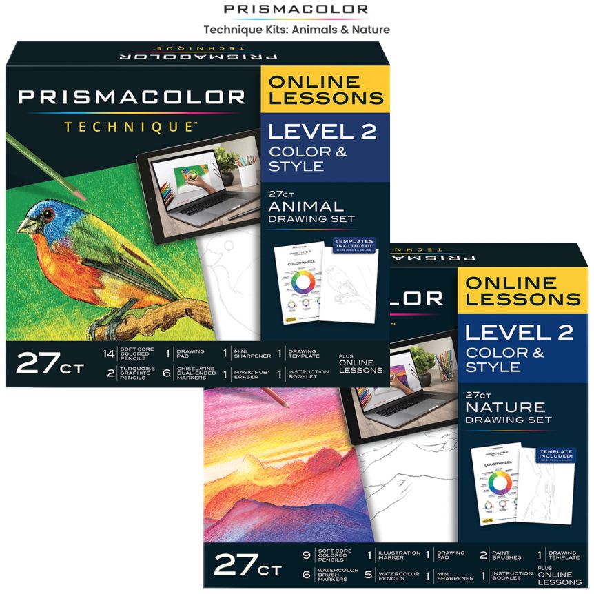 Prismacolor Technique 27ct Animal Drawing Set Level 2 Color & Style