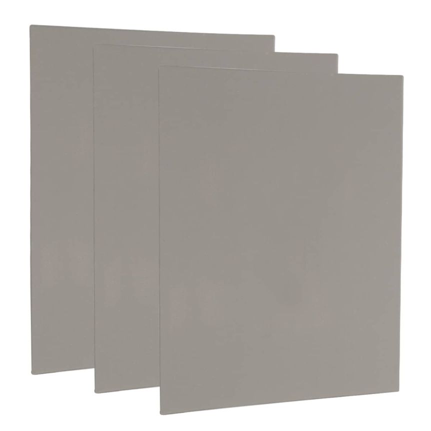 Paramount Pro-Tones Canvas Panel 9"x12", Grey (Pack of 3)