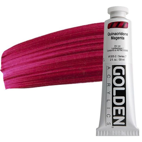 GOLDEN Heavy Body Acrylic 2 oz Tube - Quinacridone Magenta