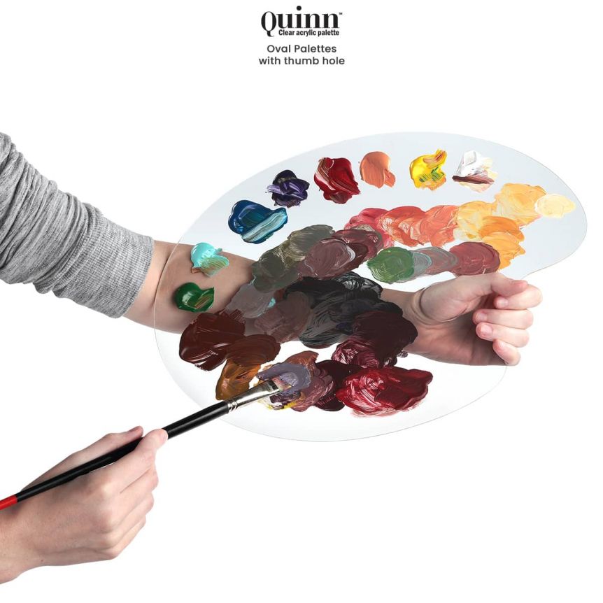 Quinn Clear Acrylic Palette - Oval Artist Palette