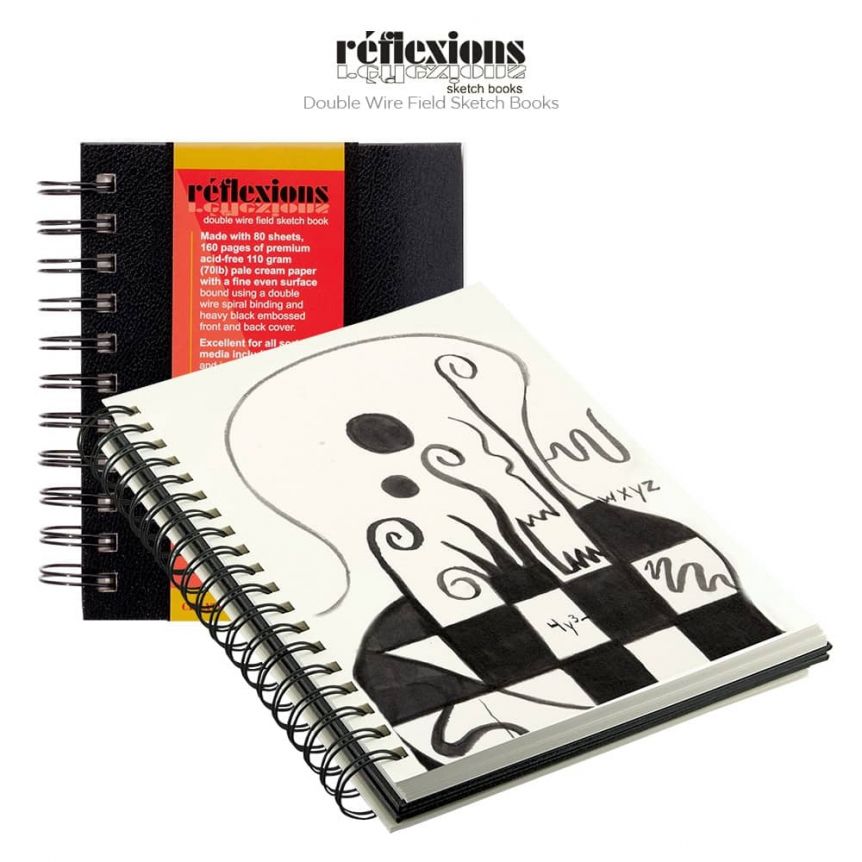Pro Art® Premier Black Dot Grid Travel Sketchbook, 6'' x 8