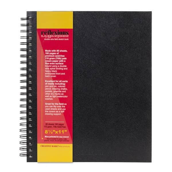 Reflexions Double Spiral Field Sketchbooks 8 -1/2 x 11 70 lb (80 Sheets)
