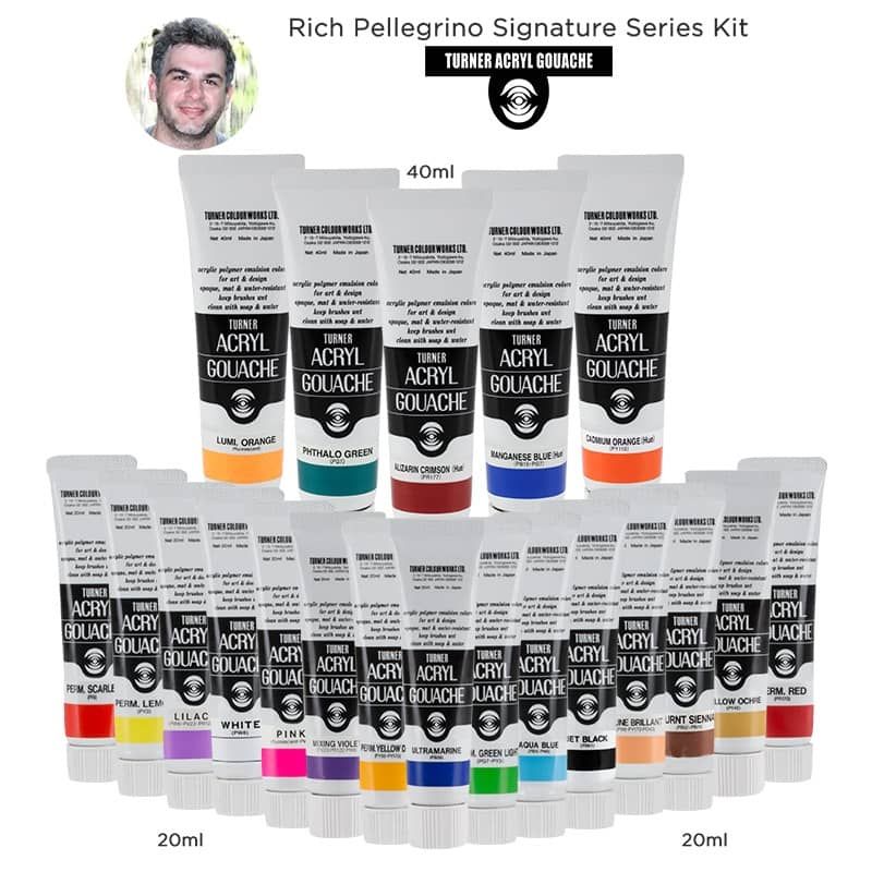 Rich Pellegrino Signature Turner Acryl Gouache Paint Sets