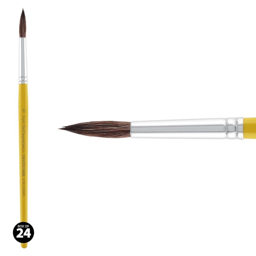 Really Good School Painting Brush Value Box of 24, Round #8