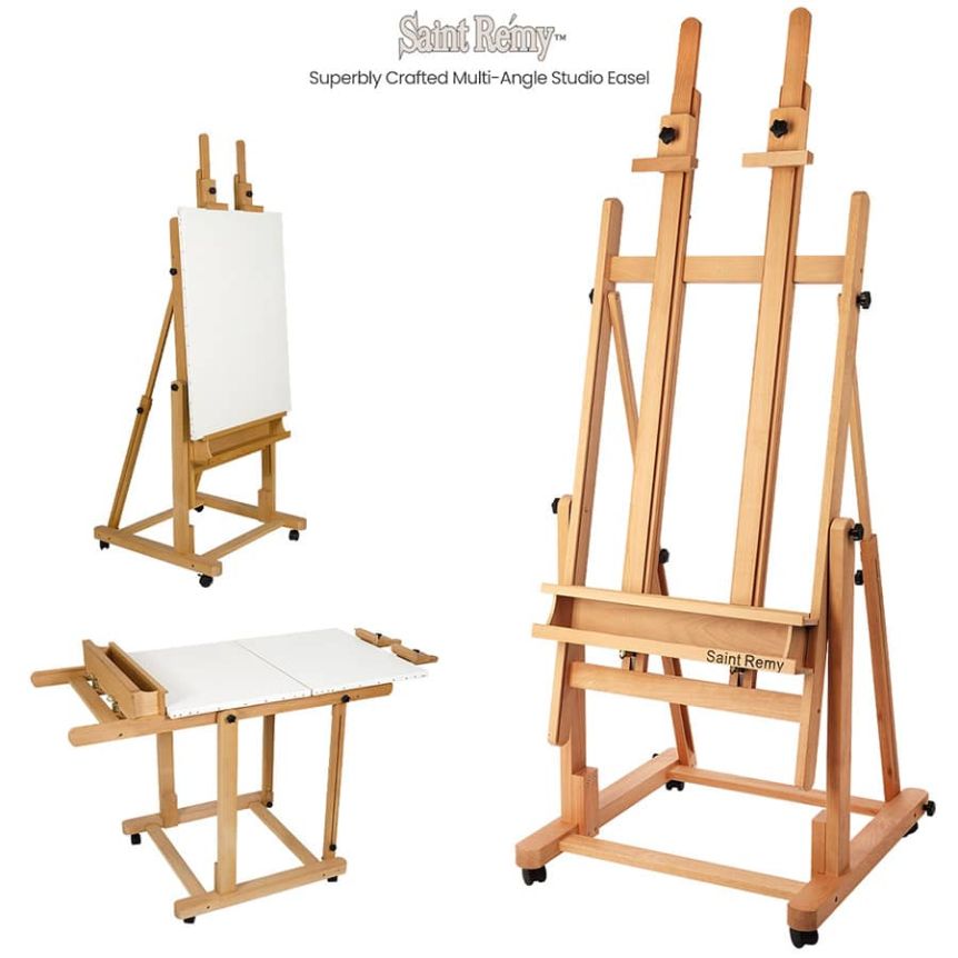 U.S. Art Supply 11 Small Tabletop Wood Display Stand A-Frame