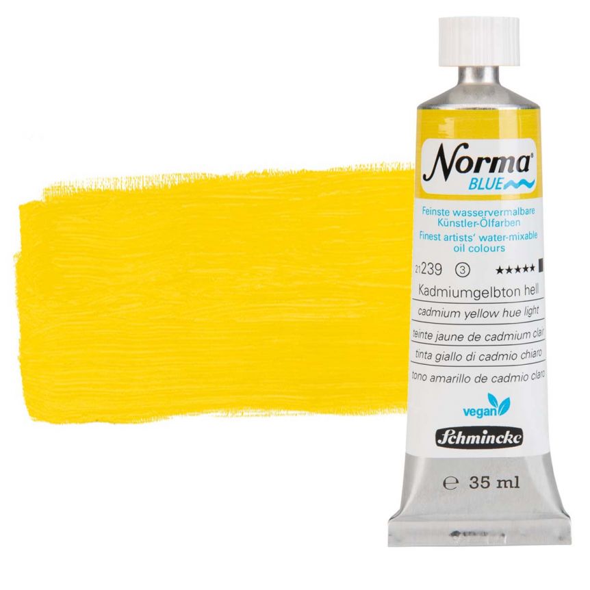 Norma Blue Water-Mixable Oil Color - Cadmium Yellow Hue Light, 35ml Tube
