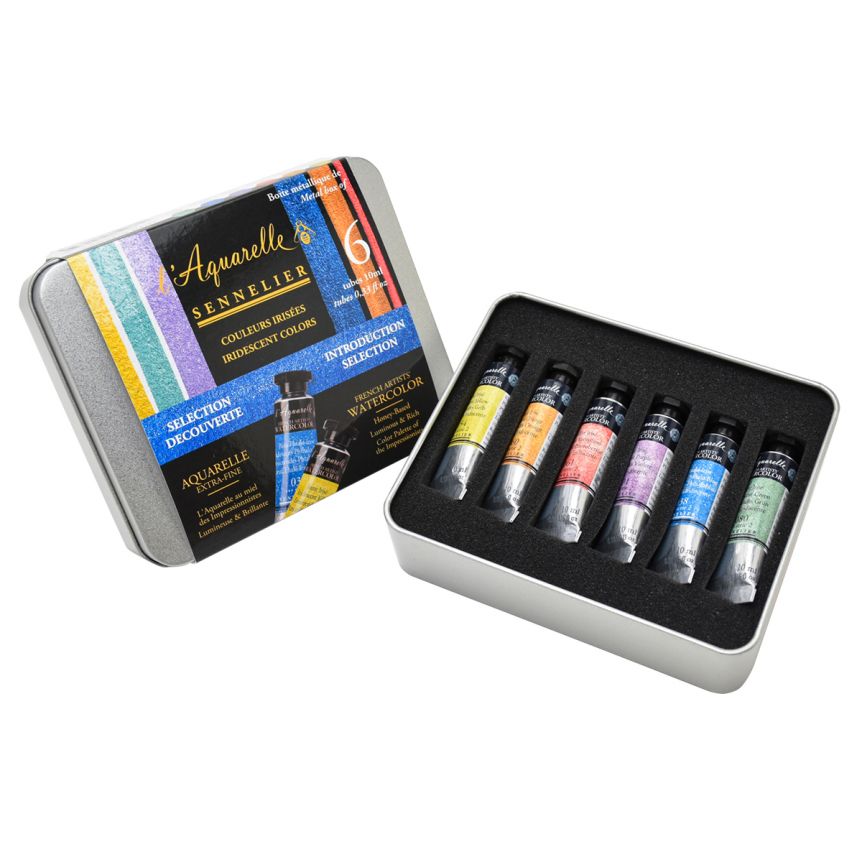 Sennelier French Artists' Watercolor Set Iridescent Pastel Set of 6