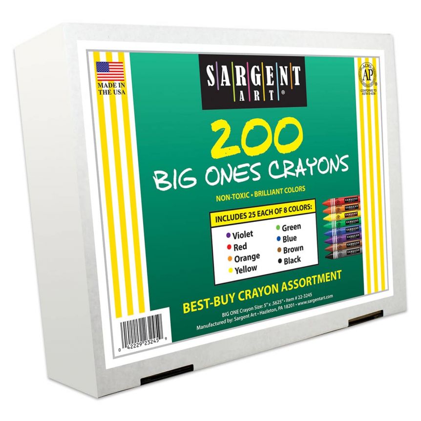 Sargent Art Big Ones Crayons 200-Count Color Assortment