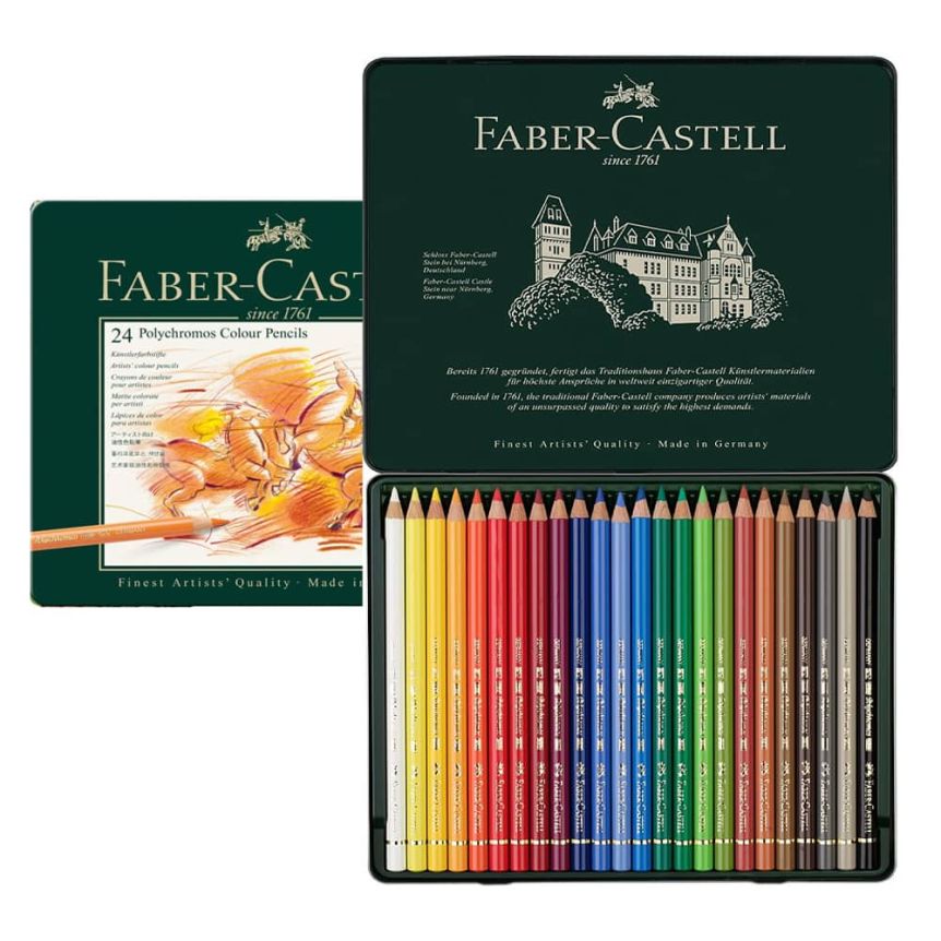 Faber-Castell Polychromos Colour Pencil 24 Tin