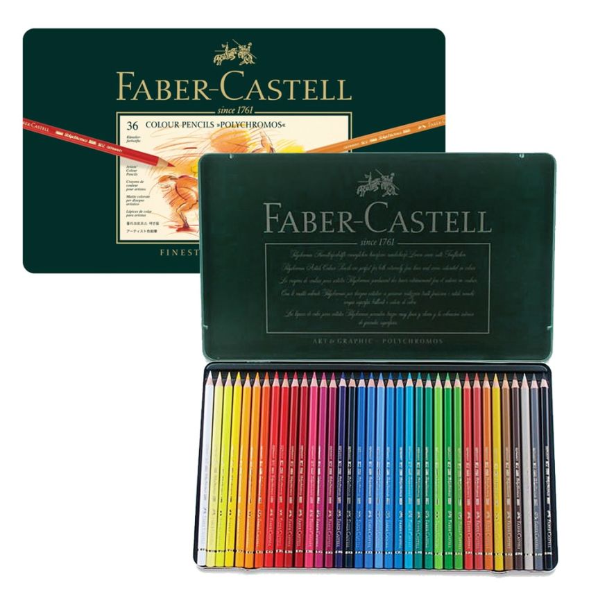 Faber-Castell Polychromos Professional Artist Quality Color Pencils Tin Set  120 793518643882