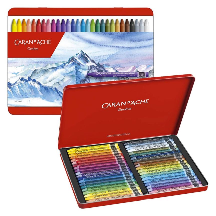  Caran D'ache Neocolor II Watersoluble Crayon 002 (7500.002) :  Artists Crayons : Arts, Crafts & Sewing