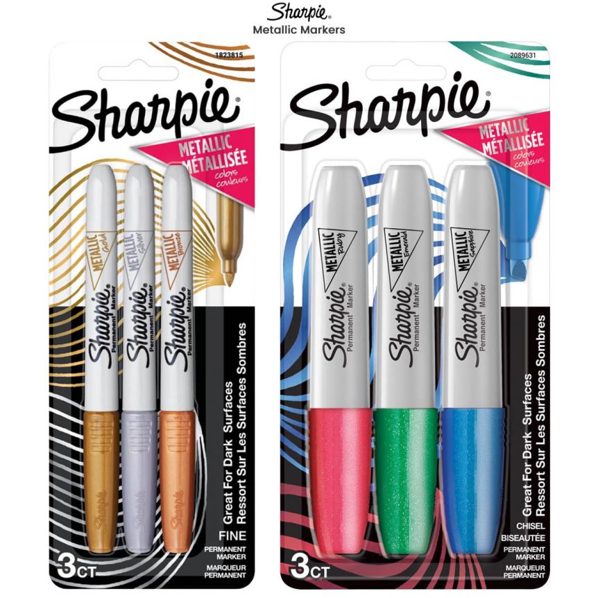 2-Color Metallic Sharpie® Fine Point Permanent Markers - 2 Pc.