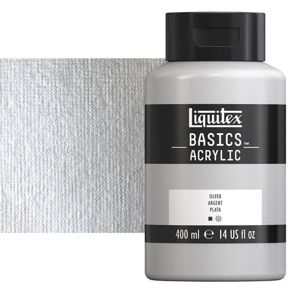 Liquitex Basics Acrylic Paint - Silver, 4oz Tube