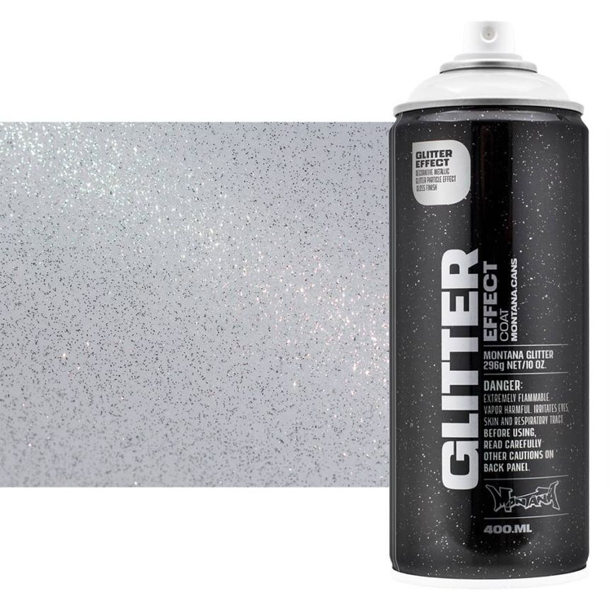 Montana Effect Spray Glitter - Silver Transparent 400ml | Jerry's